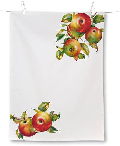 Ihr - T 1052460 - Geschirrtuch, Home Grown Apples, Äpfel, beige, Baumwolle, Bedruckt, 50cm x 70cm