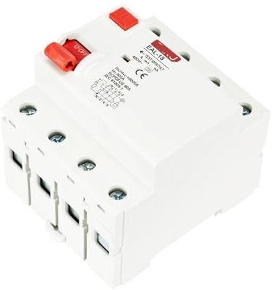 IONQXIDLD Disjoncteur électromagnétique à Courant résiduel de Type A, disjoncteur différentiel, Interrupteur de sécurité 2P 4P 30mA(4P 25A)