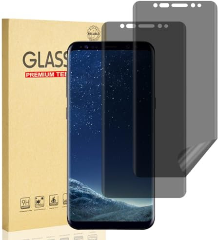 Hejkaoe Privacy Schutzfolie für Samsung Galaxy S8, Sichtschutz Schutzfolie, Sichtschutzfolie, Blasenfreie Weich TPU Privacy Displayschutzfolie, Anti-Kratzer, Anti-Fingerprint, Anti Spähen, 2 Stück