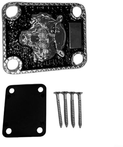 Besttoolifes Metal Electric Guitar Neck Plate For Telecasters Electric Guitar Or Bass, Enhances Performance(SilverB)