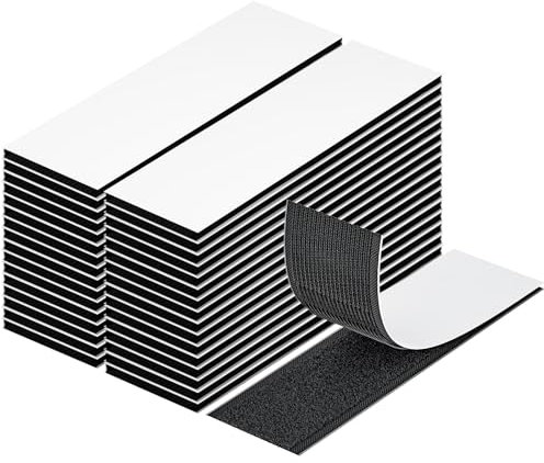 Uniclife 30 Stück 3 x 10 cm Haken und Schleifenstreifen Doppelseitige Selbstklebende Starke Klebrige Rückenbefestigung für Zuhause Büro Schule Hochleistungs-Wandmontageband