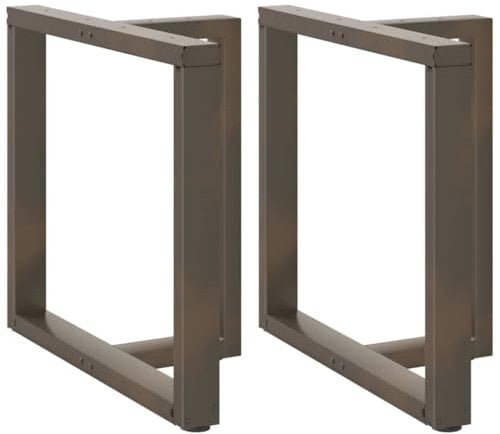 vidaXL Esstischbeine T-Form 2 Stk. Naturstahl 80x35x(72-73) cm Stahl, Tischbein, Tischbein Metall, Esstischbein, Möbelbein, Schreibtischbein