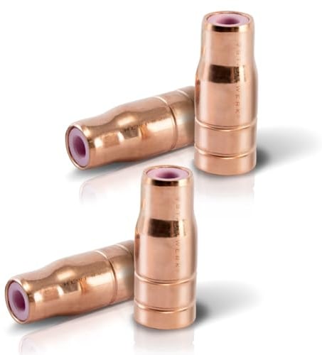 STAHLWERK Original Fülldrahtdüse für AK15/MB15 Brenner, 4 Stück bis 200 A | Gasdüse für Fülldrahtschweißen MIG/MAG und FLUX, gasloses Schweißen, Schweißzubehör