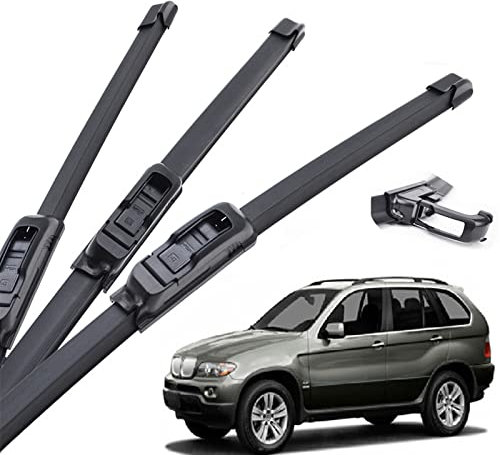 Scheibenwischer Windschutzscheiben-Wischerblätter-Set Auto vorne hinten, für BMW X5 E53 2000 2001 2002 2003 2004 2005 2006