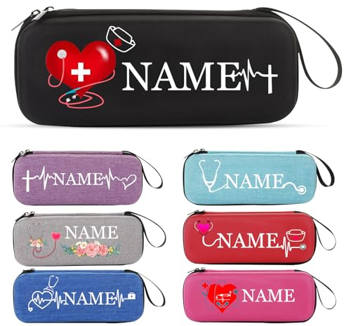 Personalisierte Stethoskop-Tasche mit Namen für Krankenschwestern | Stethoskop-Taschen,Robuste und leichte mit Netzfächern,Geschenk für Ärzte, Krankenpfleger und Medizinstudenten