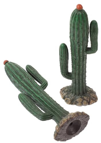 Vaguelly 2stücke Teiliges Künstliche Kaktus-Dekoration Aus PVC Mit Sockel Realistische Miniaturpflanzen-Figuren Für Wohn Autodekor Pflegeleicht Ohne Wasser Geeignet Für Wohnzimmer Büro Bade