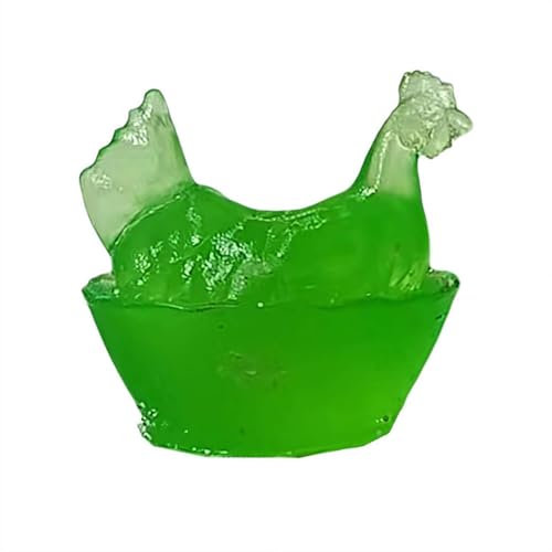 pulunto Mini gallinas de cristal cubiertas en nidos, decoración vintage de granja, cuenco decorativo con tapa, regalos de Pascua, gallina de vidrio estilo depresión en nido de pollo salero