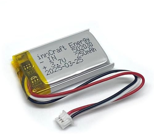 Lithium Polymer Akku innCraft Energy 250mAh 3.7V, 30x20x5 Modell 502030 3P Molex 51021-030 1.25mm Anschluss