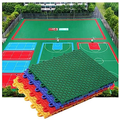 Piastrelle modulari ad incastro da 25 cm, per pavimenti di terrazze, piscine, cortili, seminterrati, palestre, garage, facili da installare, rosso-1 pezzo, rosso-1,Red-1PCS