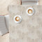 KP Home Beige Tischdecke Abwaschbar 200x140 cm, Rechteckig PVC Tischdecke mit Leinenoptik, Pflegeleicht & Wasserfest Abwischbare Wachstuchtischdecke – Für Innen- und Außenbereich, Braune weiße Blätter