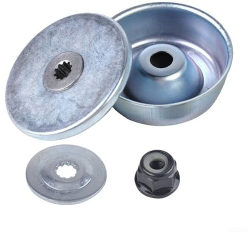 Kit de fijación de hoja de metal para desbrozadora, cabezal de engranaje de repuesto para recortadoras FS120 F 00 F 50, incluye tuerca de collar M10x1, placa de conductor, arandela de empuje, juego de