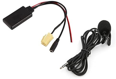 Pizgear Cable Bluetooth, Adaptador de Cable Bluetooth 5.0 for Coche con micrófono, Adaptador Manos Libres Bluetooth, for Fiat, 500/Grande Punto Adaptador de Antena de Radio