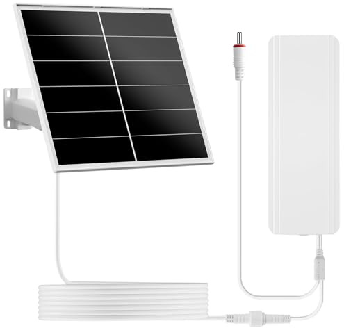 VUEBEE 20W Solar Panel Kit with 24000mAh Battery for Security & Trail Cameras, 5V/12V Adjustable Output, USB-C & DC Plugs, IP66 Waterproof, 360° Mount