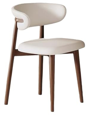 ROMOZ Esszimmerstühle – Mid Century Modern gepolsterte Küchen-Esszimmerstühle mit Massivholzbeinen, Leinenkissen und geschwungener Rückenlehne für Esszimmer, Wohnzimmer, Café 1pack