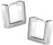 Vinani Damen Ohrringe 925 Silber - Klapp-Creolen - viereckig klein mattiert - Ohrring Set für Frauen aus 925 Sterling Silber CSQ