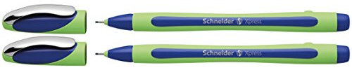 Schneider Xpress Fineliner (Tinte dokumentenecht, Strichstärke 0,8 mm, Made in Germany) 2er Set, blau