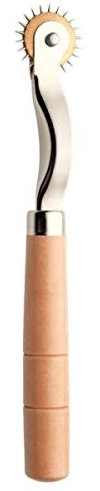 Prym Kopierrädchen m.Holzgriff u.extra spitz gezahntem Metallrad, Holz, Natur, silberfarbig, One Size, 611277-1