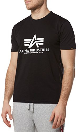 ALPHA INDUSTRIES Herren T-Shirt schwarz (Black) L