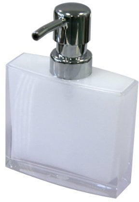 Axentia 282322 Badserie Priamos Seifenspender Acryl, weiß