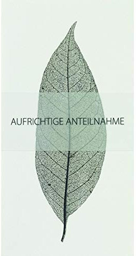 Weiße TrauerkarteAufrichtige Anteilnahme