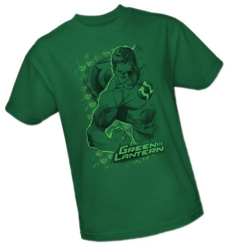 DC Comics Pencil Energy - Camiseta para adulto con linterna verde, Verde, 3XL