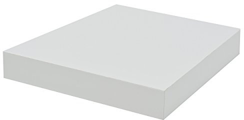 DURAline schwebendes Wandregal, Weiß, 38 x 23,5 x 23,5 cm