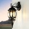 Licht-Erlebnisse Aussenlampe Wand Terrasse, Aussenleuchte, Aussenleuchten Hauswand, Schwarz, H:54 cm, IP44, E27, Hoflampe außen, Lampe Terrasse Außen