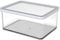 Rotho Loft rechteckige Vorratsdose 2.25l mit Deckel und Dichtung, Kunststoff (SAN) BPA-frei, transparent/weiss, 2.25l (20.0 x 15.0 x 9.6 cm)