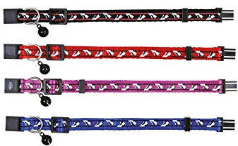 TRIXIE Katzenhalsband, Nylon Basic Halsband Halsumfang 18-28 cm