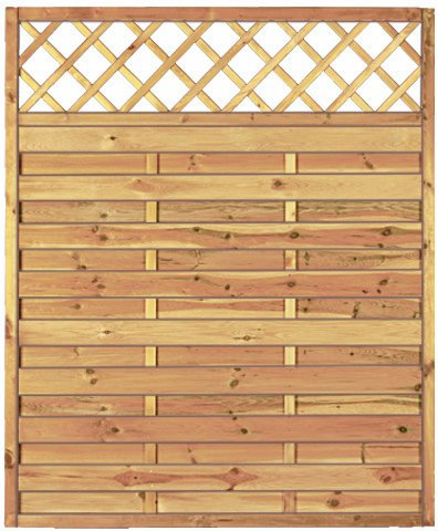 Lamellenzaun Essen Ranki B150 x H180 cm.