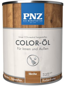 PNZ Color-Öl für Innen und Außen | lösemitttelfreies Farböl | Nachhaltig hergestellt mit regionalen Rohstoffen | für alle Hölzer, auch Bienenhäuser, Gebinde:0.25L, Farbe:lärche