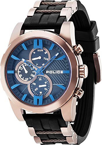 Police Herren Armbanduhr Multi Zifferblatt Quarz Plastik PL14541JSBN.02P