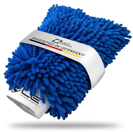 Waschhandschuh Auto Chubby 2.0 - aus weicher Mikrofaser - Saugfähiges Auto Waschhandschuh - Effektive Autopflege - Fusselfrei - schnelle Auto Reinigung - Lackschonende Hanschuhe