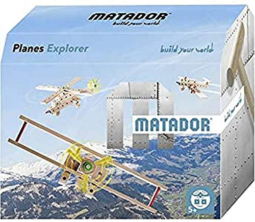 Matador Explorer Planes, Themenbaukasten, Holzfarben, Bunt