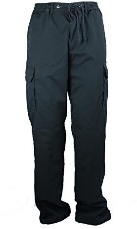 SEA BARRIER Pantalone Uomo Invernale Cargo TASCONI Imbottito Foderato Pile Jonny