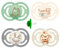 MAM Perfect Day & Perfect Night Schnuller 16 Plus Soft Colours Mix // 4er Set // inkl. 4 Sterilisiertrasportboxen