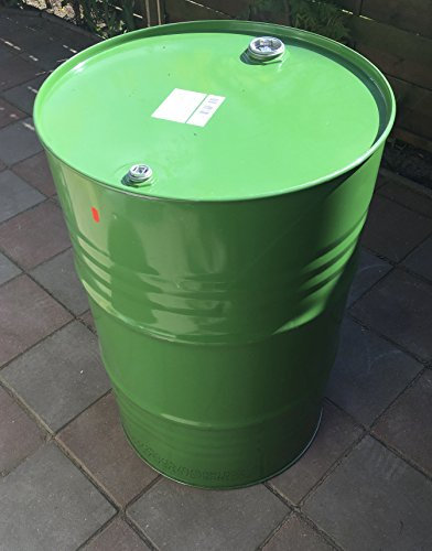 200 Liter Metallfass Spund grün Stahlfass Ölfass Feuertonne Behälter Tonne Blechfass Stehtisch