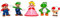 Super Mario Pack di 5 figurine, Multicolore