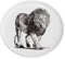 Maxwell & Williams DX0531 Assiette Lion - Noir et Blanc - 20 cm de diamètre - Porcelaine - Animaux - Coffret Cadeau