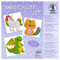 Ursus 21290007 - Knüddelbilder Set Fantasietiere, 6 Blatt Fotokarton 300 g/m², ca. 22,5 x 22,5 cm einseitig bedruckt, 200 Blatt Blumenseiden in 11 verschiedenen Farben, inklusive Bastelanleitung