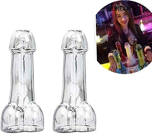 LAD Lot de 4 gobelets en verre sexy pour adulte pour cocktail ou cocktail