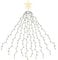 SALCAR 3m Christbaumbeleuchtung mit Ring, 10 Girlanden und Sternspitze, 360er LED Lichterkette Tannenbaum Christmas Tree Lights mit 8 Modi, Warmweiß