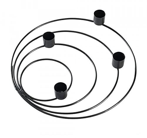 Florissima Kerzenhalter Ring Metall D 38,5 cm schwarz