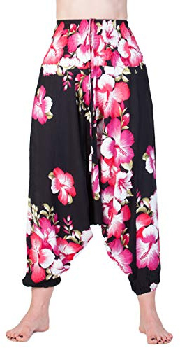 PANASIAM Aladdin Pants Butterfly, Haremshose, passt M bis L, (nur kleine Auflagen - aus Familienbetrieb - Solange Vorrat reicht)
