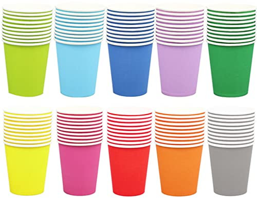 Solafas 60 PCS Paper Cups Disposable Party Cups Drinking Cups for Picnic,Weddings,Birthday Party