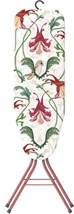 Planche à repasser vapeur Tempo Rosé - Planche à repasser brevetée pour tous ceux qui ont peu d'espace et de temps - L 85 x l 30 x H 90 cm - Design et qualité de la marque de planche à repasser la