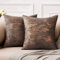 MIULEE 2er Set Samt Kissenbezug Moderne Zierkissenbezug Dekorative Kissenbezüge Weich Kissenhülle Dekohülle Couchkissen Sofakissen Dekokissen Deko für Wohnzimmer Schlafzimmer 50x50 cm Braun