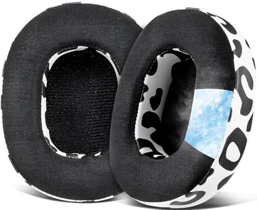 SOULWIT Cooling-Gel Replacement Earpads for Skullcandy Hesh 3/ANC/Evo & Crusher Wireless/ANC/Evo & Venue ANC Over-Ear Headphones, Ear Pads Cushions with Ice Silk Fabric - Snow Leopard