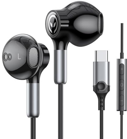 USB C Headphones for Samsung Galaxy S24 Ultra S23 S22 S21 FE S20 A53 A54 A34 USB C Earphones with Microphone In-Ear Headphones Wired Earbuds USB Type C Earphones for iPhone 15 Pro Max iPad Pro Pixel 8