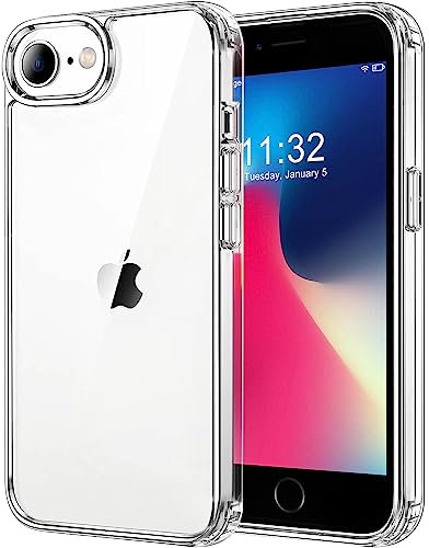 tigratigro Cover per iPhone SE 2022/2020/iPhone 8 4.7 Pollici, Anti Ingiallimento,con Assorbimento degli Urti e Anti-Graffio,Struttura Protettiva Antiscivolo, Classico Stile Cover Trasparente